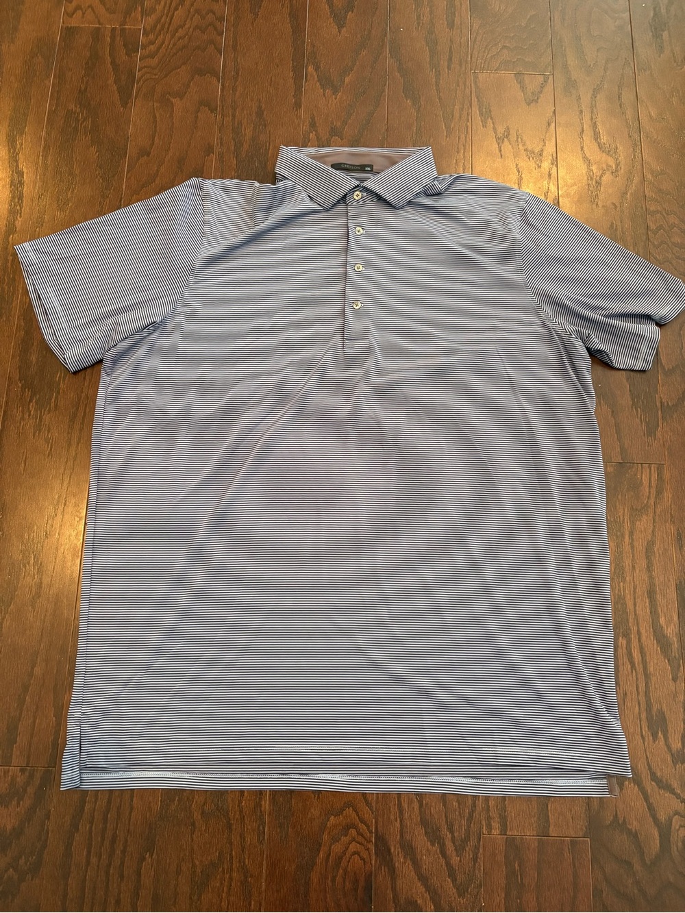 NEW Greyson Men's Grey & Black Micro-Striped Performance Polo No Logo 2XL NWOT